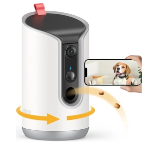 TKENPRO 2K Pet Camera Treat Dispenser, 360°View Dog Camera