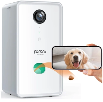 faroro Dog Camera with Treat Dispenser, 2.4G and 5G WiFi