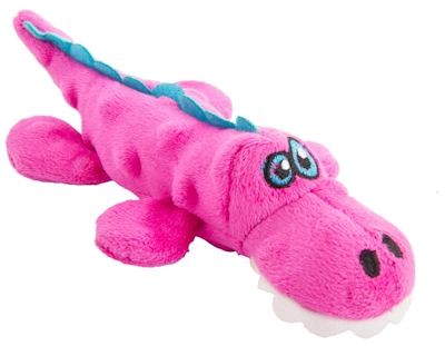goDog Gators Squeaky Plush Dog Toy with Chew Guard Technology