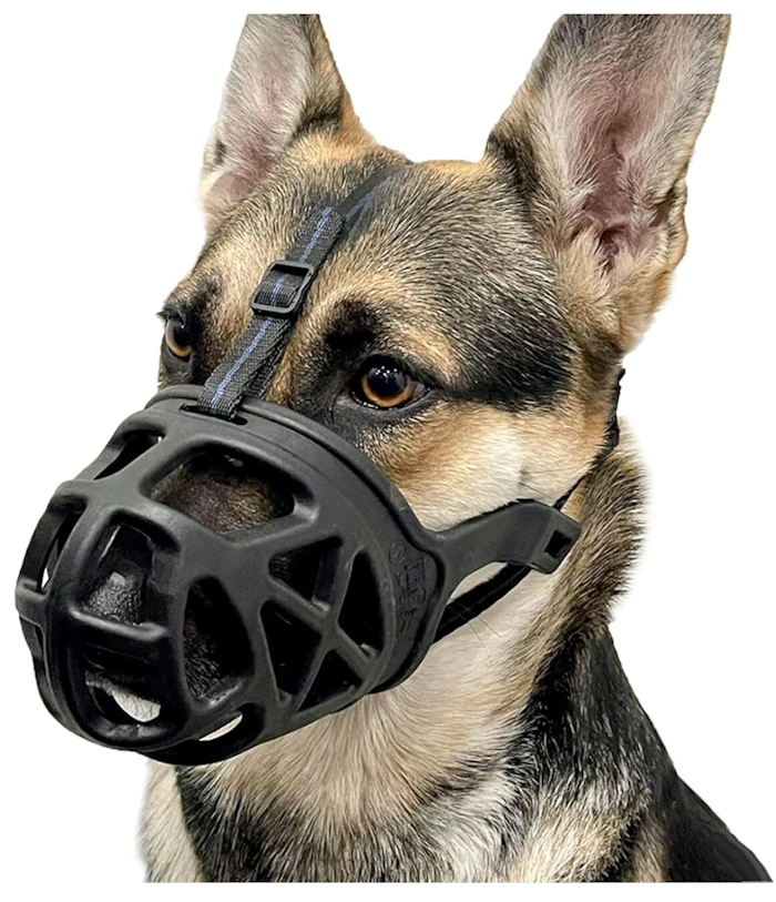 BARKLESS Dog Muzzle, Basket Muzzle for Biting