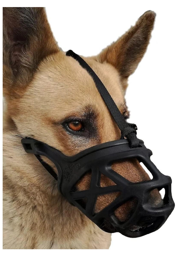 Mayerzon Dog Muzzle, Breathable Basket Muzzles for Small, Medium, Large and X-Large Aggressive Dogs